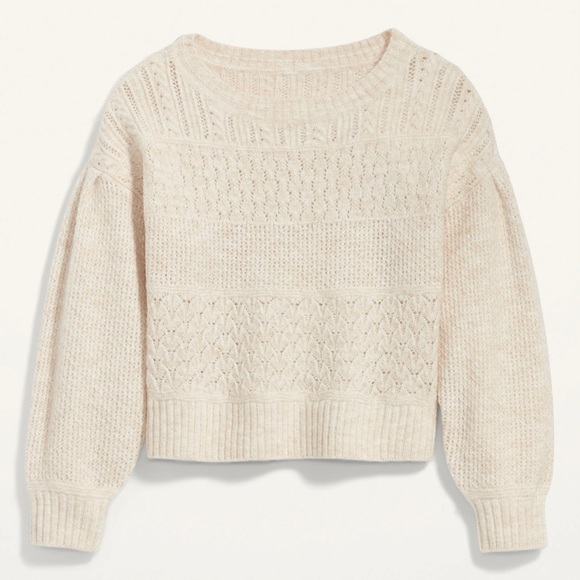 Old Navy cozy plush yarn texture knit pullover sweater nwt medium - Picture 6 of 6